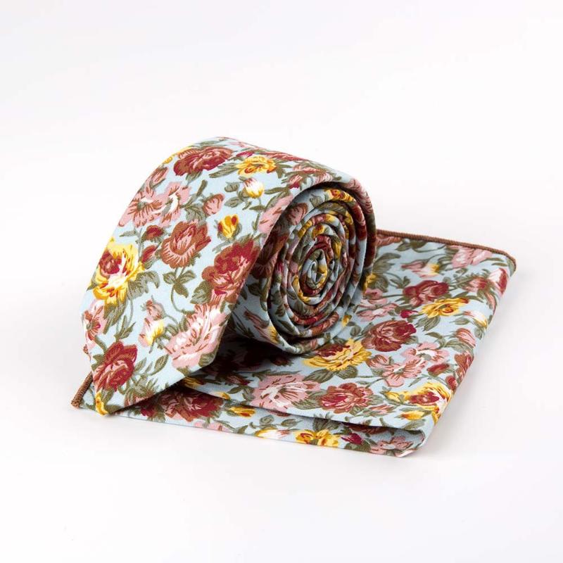 

New 6.5cm Cotton Necktie Handkerchief Ties Set For Men Women Casual Dress Handmade Wedding Tuxedo Tie