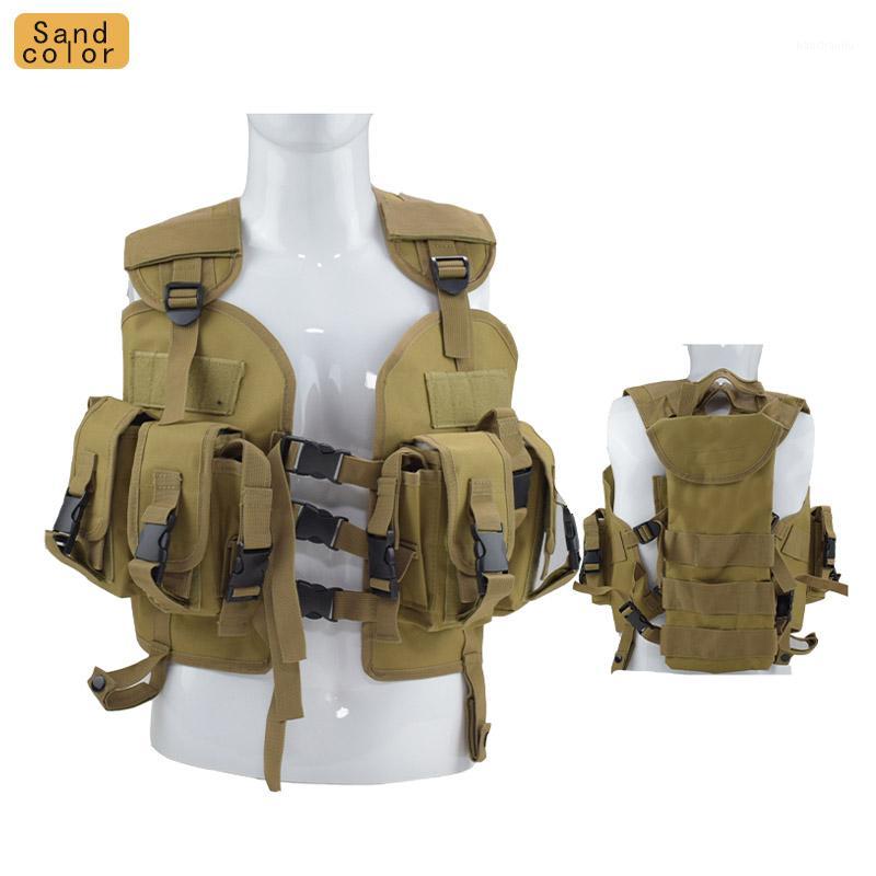 

Gear Tactical Vest Men Army Shooting Training Combat Protective Body Armor War Game Hunting Vest With Water Bag1, Black