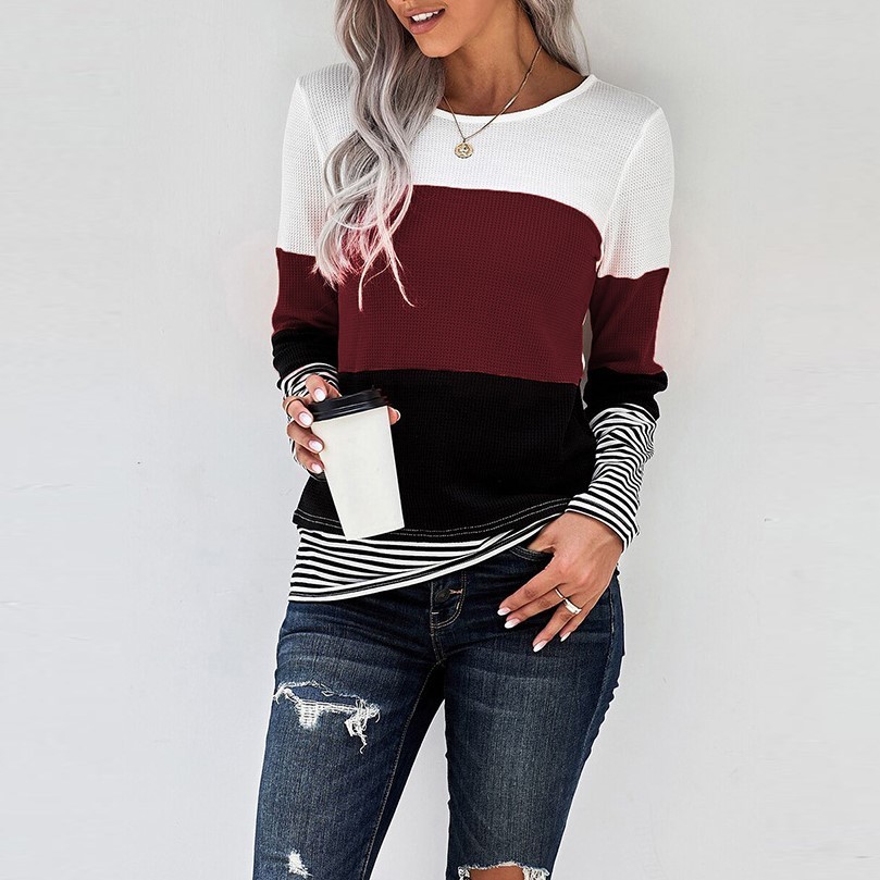 

Casual solid color autumn/winter female sweater sewing top MR41, Dark green.
