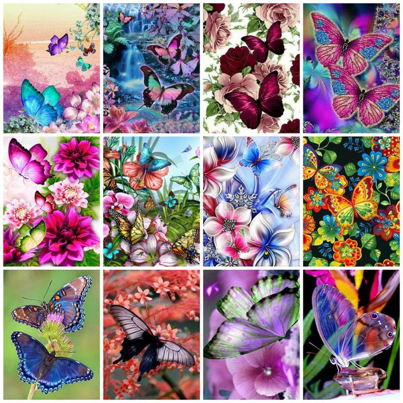 

EverShine Diamond Painting Butterfly Cross Stitch Diamond Embroidery Animals Rhinestones Art Bead Picture Kits Gift Wall Decor