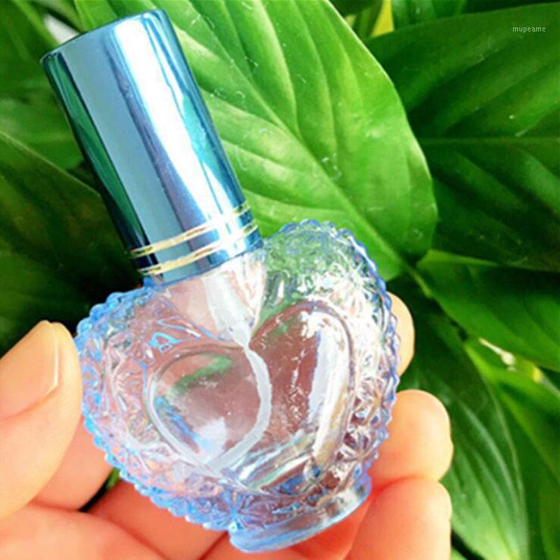 

Colorful Atomizer Refillable Spray Bottle Container 8ML Empty Travel Bottle Fashion Heart Shaped Glass Perfume Vials 25pcs/lot1