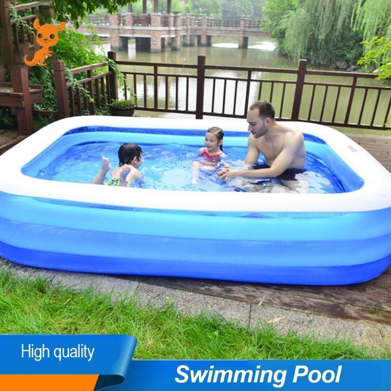 

110/128/155CM Rectangular Inflatable Swimming Pool Thicken PVC Paddling Pool Bathing Tub Outdoor Summer Swimming For Kids1