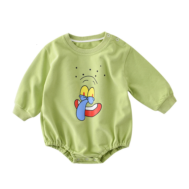 

2021 New Boys Bodysuit Long Sleeve Cotton Cartoon Print Baby Girl Jumpsuit Clothes Newborn Body Bebe Infantil Clothing D3id, 11006orange