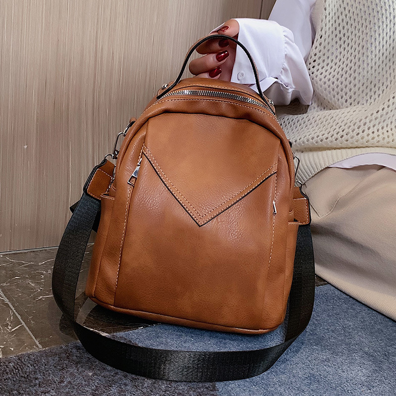 

Vintage Backpacks Women Luxury Soft Pu Leather School Bags for Teenager Girls Designer Ladies Travel Backpack Female Purses 2019 C1016, Sliver grey
