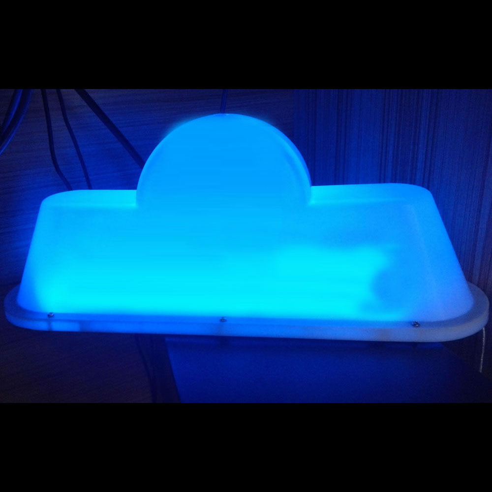 

14.5" DIY LED Blank Taxi Sign Roof Top Topper Logo Car Sticker Glow Light Sign Decal On Top, Blue