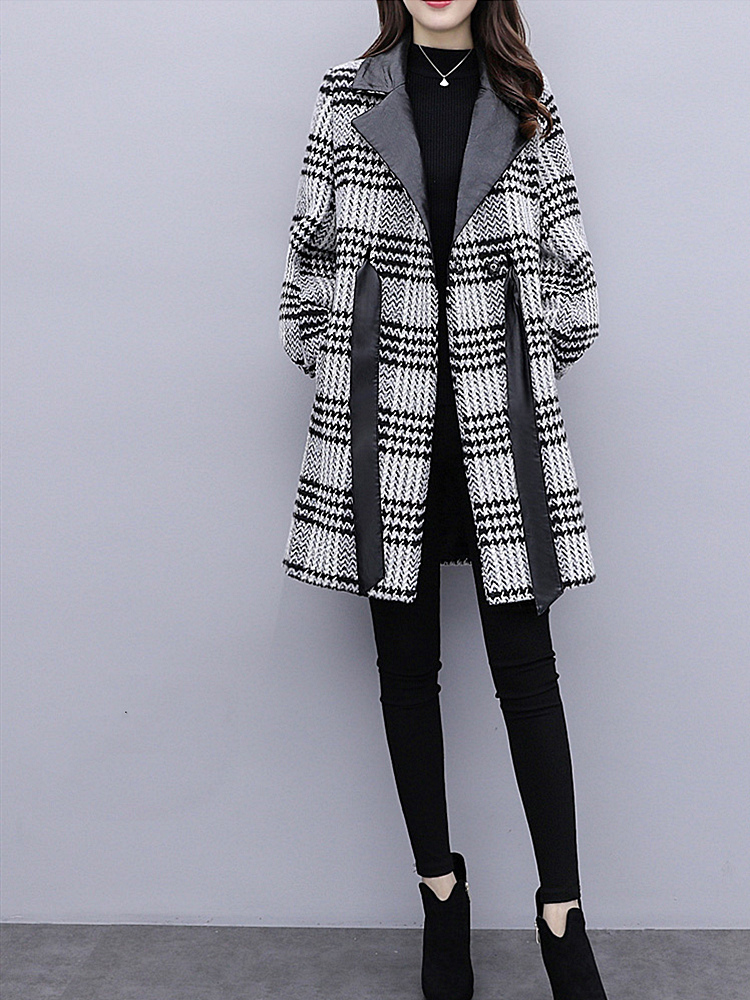 

Chess New Bachelor of Finer Coat Form Skin Lantern Glove Women's Wool Long Sewing Women Jaquette Xxfj, Photo color