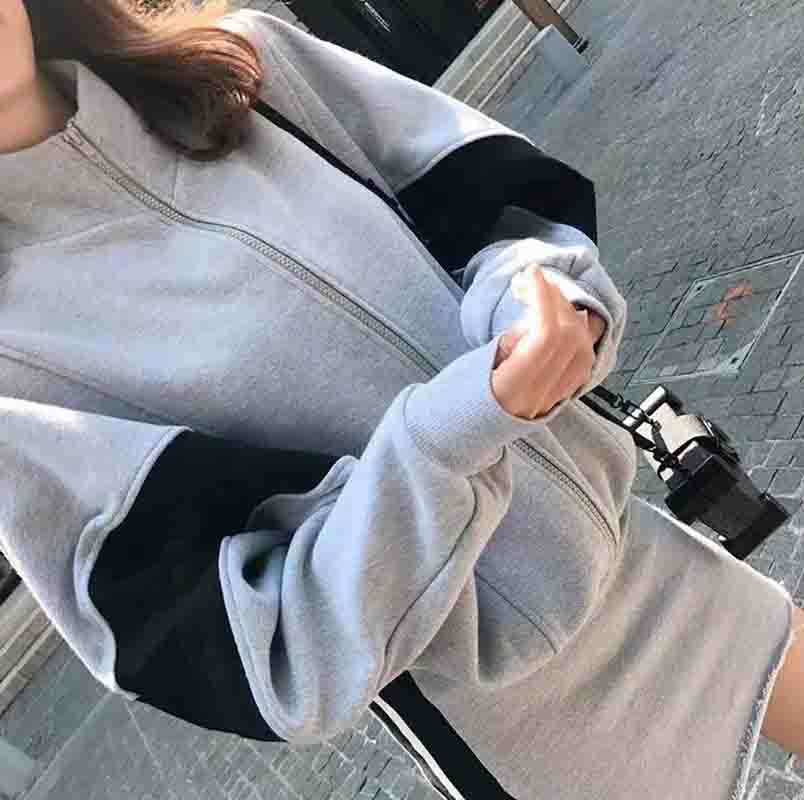 

Womens Two Piece Dress 2021 Fashion New Women Tracksuits High Quality Casual Woman Striped Panelled Suit 2 Colors Size -2XL, Green