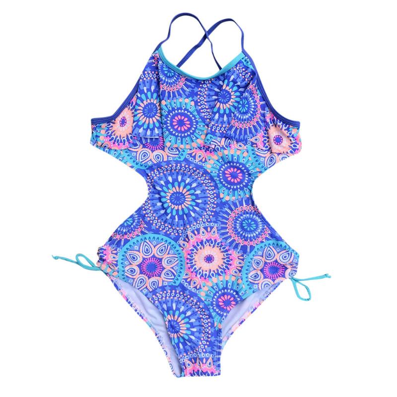 

One-Pieces 11-16 Years Summer Africa Style Children Girls Bikini Set Teen Print One-piece Swimsuit Beach Swimwear For Girl, Black