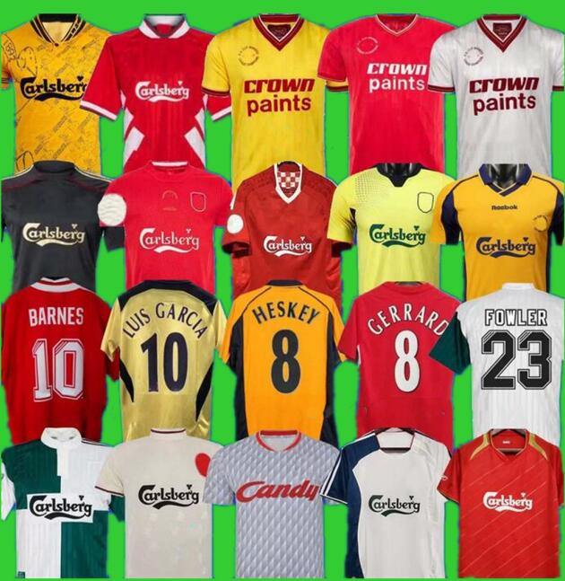 

LVP 1993 1995 04 05 DALGLISH HESKEY Mens Retro Soccer Jerseys 85 86 08 09 2010 FOWLER GERRARD TORRES KUYT Home Away 3rd Football Shirt rétro Suarez McManaman Uniforms, 85 86 third jersey