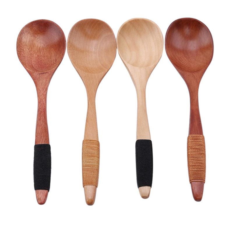

New Useful Big Wooden Soup Spoons Dining Spoons Tableware Kitchen Accessories Rice Spoon Table Environmentally Friendly Gifts