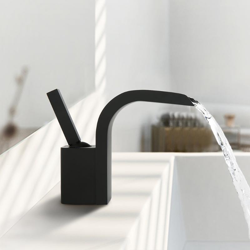 

DOLGABA Faucets Single Hole Waterfall Basin Faucet Shower Room Hot and Cold Brass Shower Room Deck Mount HG-6201