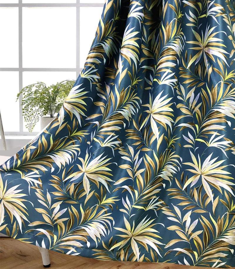 

Leaf Curtains for Living Room Room Darkening Tropical Curtains for Bedroom