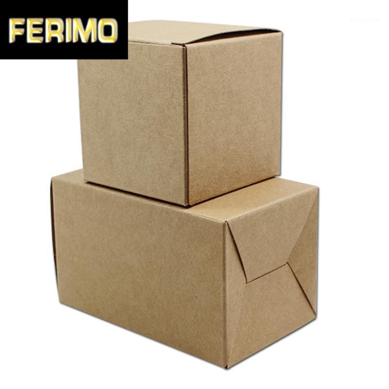 

Brown Kraft Paper Packing Boxes DIY Crafts Soap Paperboard Box Foldable Storage Carton for Wedding Party Jewelry Gift Package1