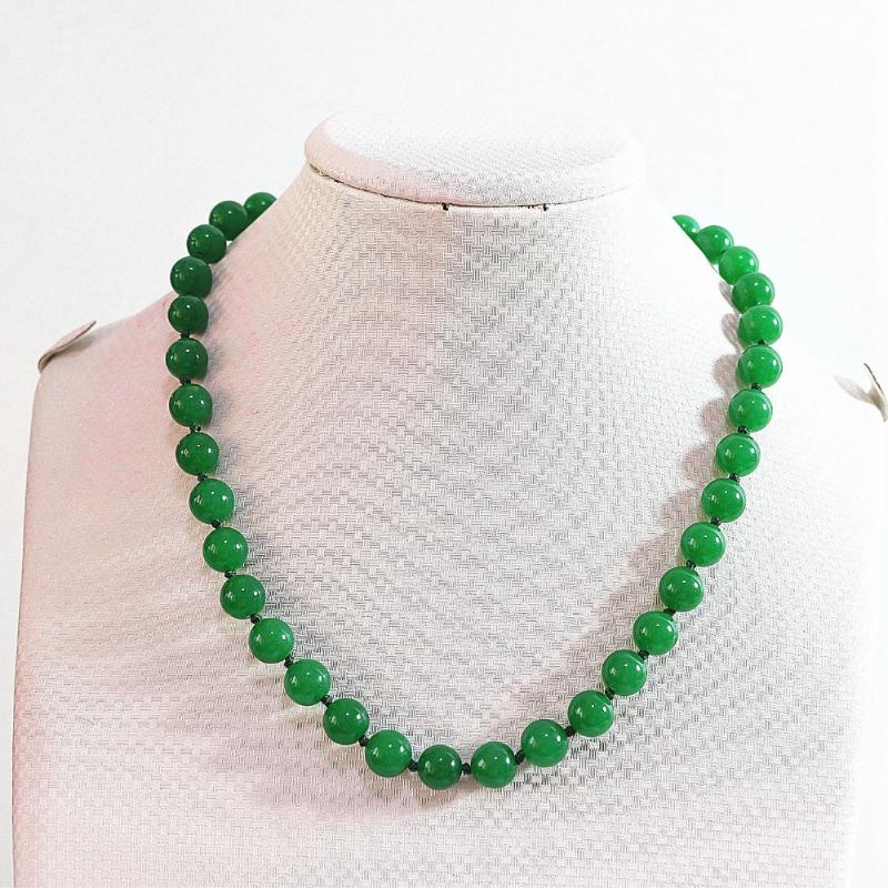 

malaysia chalcedony natural stone green jades round beads 6mm 8mm 10mm 12mm 14mm chain strand women necklace jewelry 18inch B727
