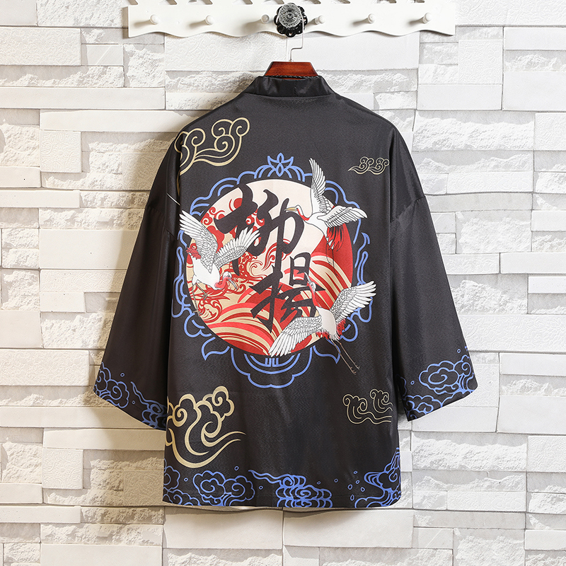 

New Men's Vintage Streetwear Tops 2021 Fashion Chinese Style Graphic Printed Jackets Male Clothing Casual Jacket Ak2y, Xianheblack