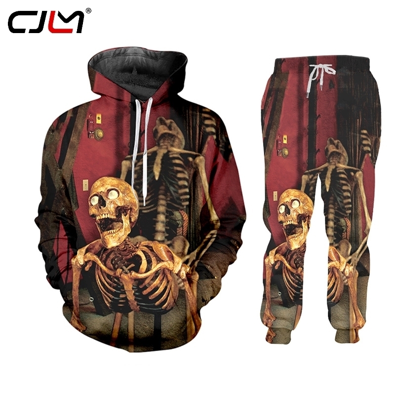 

CJLM Funny Casual Streetwear Pants 3D Print skull Men/Women Tracksuit Vest shorts Sexy Clothing Hoodie Jersey 2 piece suit 201118, Ttsh00901