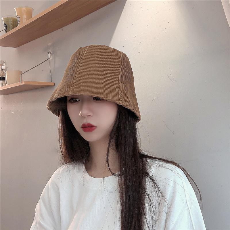 

Autumn Winter Corduroy Fisherman Hat Japanese Retro Sun-Shading Basin Hat MZ-221