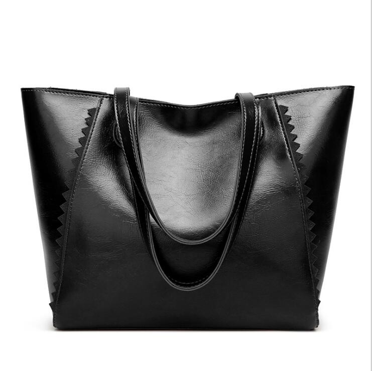 

HBP Big bag 2021 fashion handbags retro European and American shoulder oil wax leather ladies wholesale women brown, Black