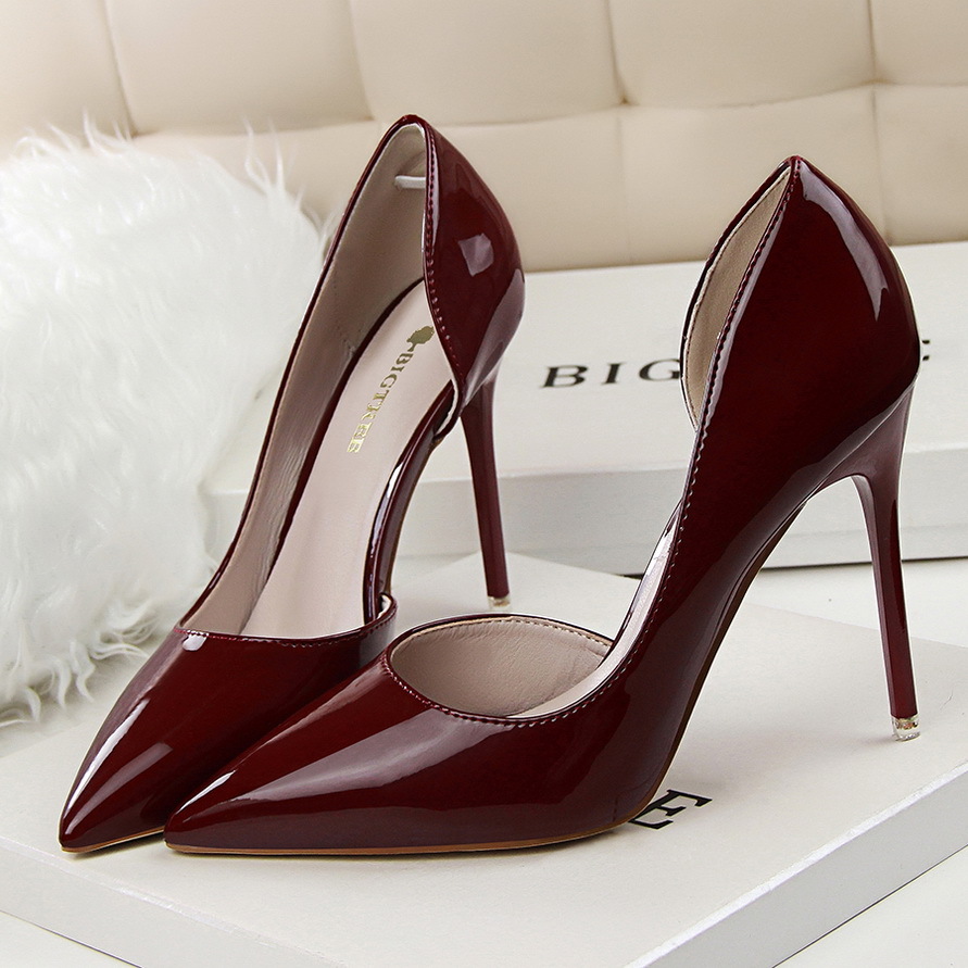

2020 plus size 43 younger 10.5cm high heels yellow female pumps sexy lady tacons scarpins wearing shoes Y0HH, Orange