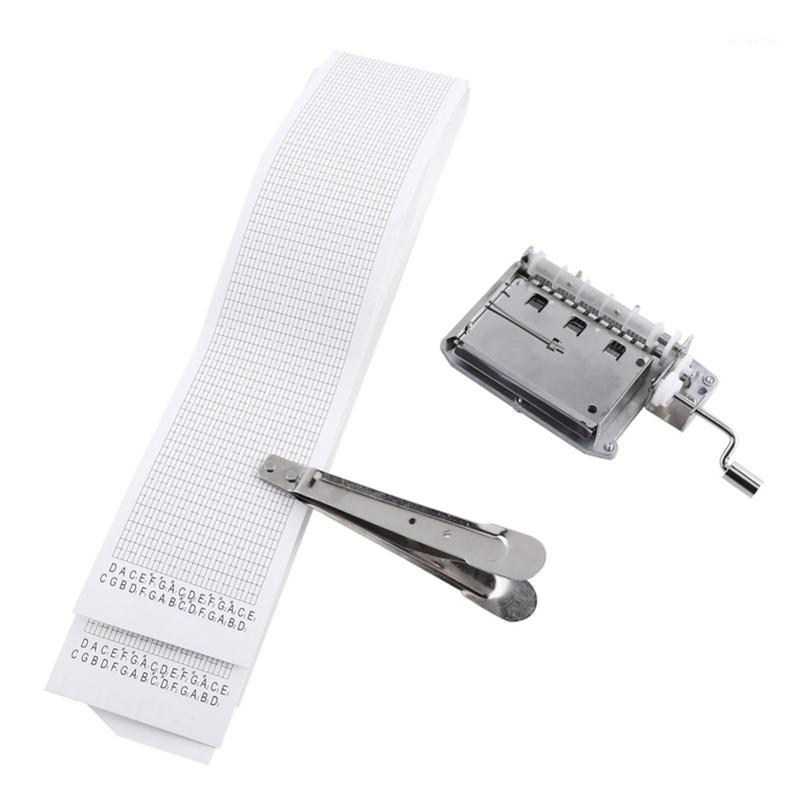 

30-Note Tapes Hand Crank Music Mechanical Musical Box With Hole Puncher 3 Strips Tapes Create Your Own Music Diy Box1
