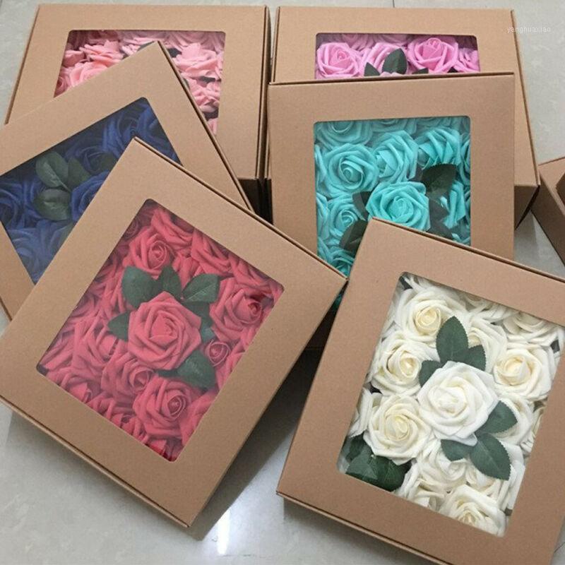 

50 Or 25 x Rose Flower Artificial Flowers Christmas Wreath DIY Decor for Home Wedding Party Diy New Year Gifts1, Pink