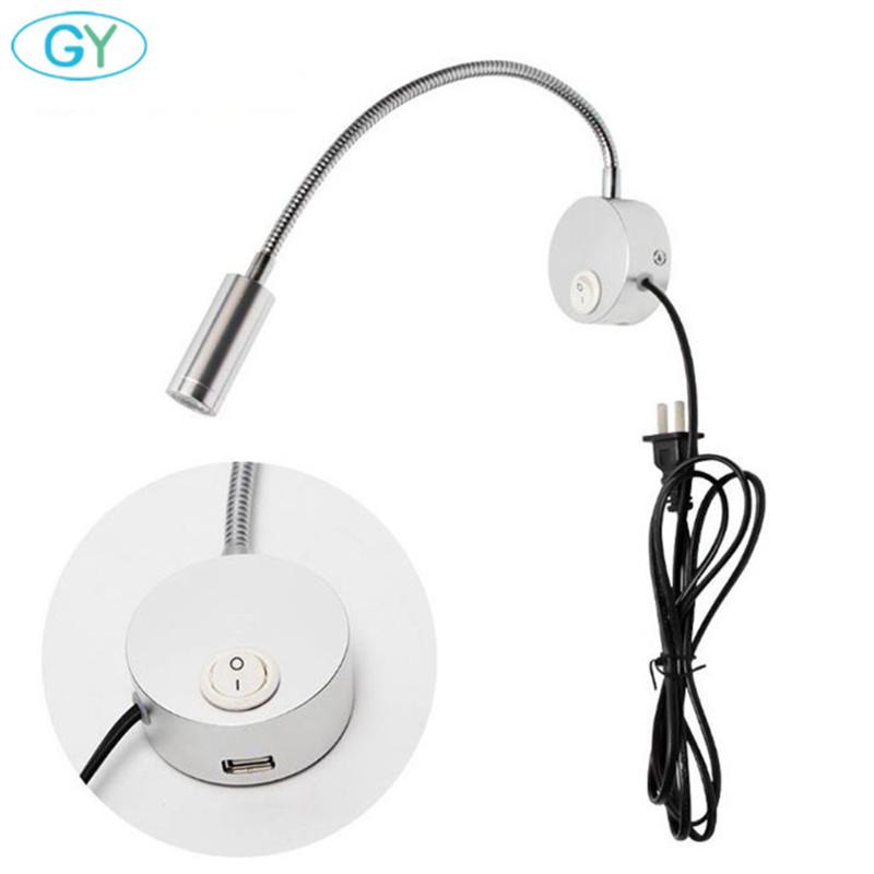 

Plug in Wall Sconces,USB LED Bedside Reading Wall Lamp Light,USB Charging Port light for living room bedroom, GY lighting