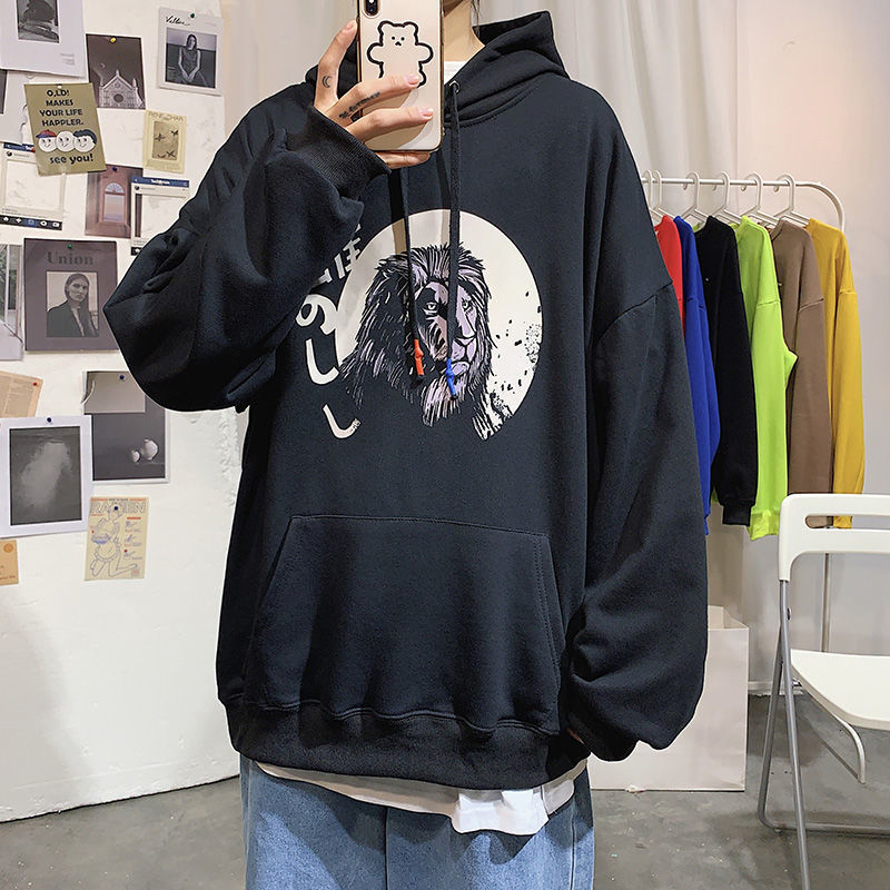 

Autumn/winter New 2021 Thin Hoodie Sweatshirt Fashion Male Youth Wear ZTX6, Dark gray.