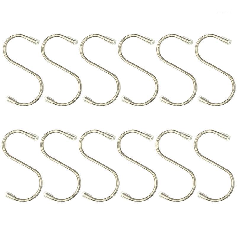 

Bathroom Kitchen Tools 12pcs Bathroom Shower Curtain Rings Chrome Hooks Set Metal Roller S Shape1