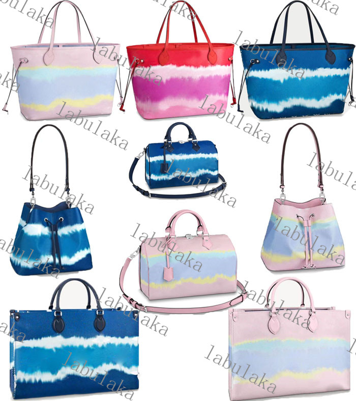 

M45270 Women Tie Dye Handbag Purse Clutch Tote Crossbody Genuine Leather Evening Bag Shopping Shoulder Bag, No sell separate gift