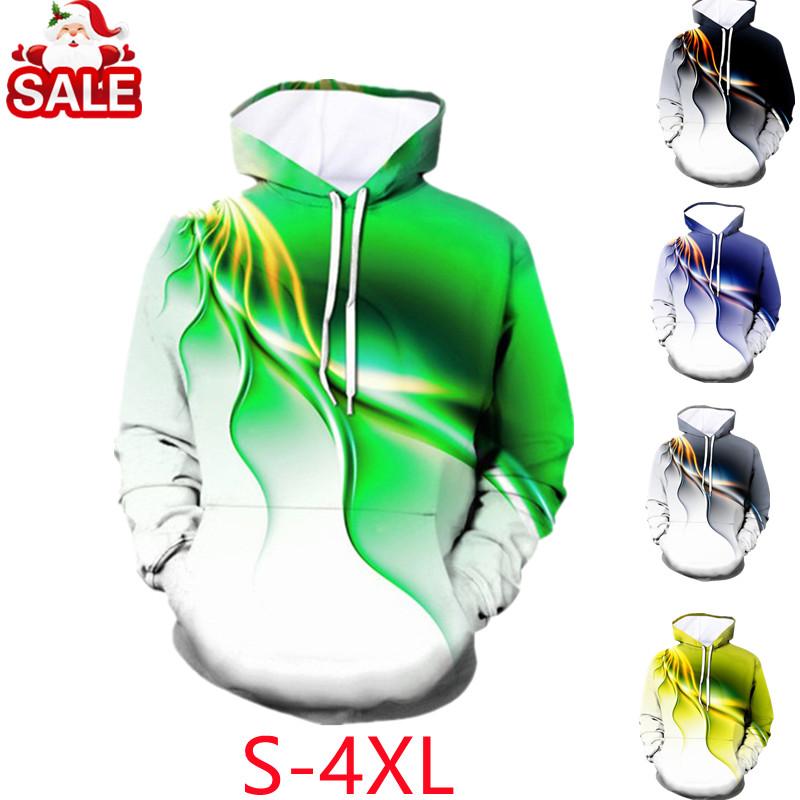 

Men's Hoodies & Sweatshirts 2022 Nieuwe 3D Herfst En Winter Mannen Hoodie Sport Toevallige Sweater Trainingspak Loose Hooded Printing Patter, Black