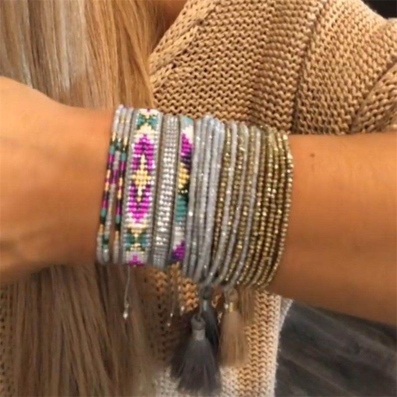 

ZHONGVI Colorful Bracelet For Women Turkish Eye Jewelry Miyuki Bracelets Set Gift Mexican 2020 Fashion Boho Pulseras Handcrafted