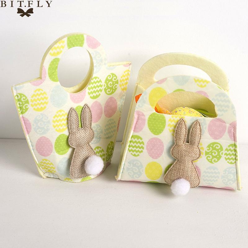

Eggs Handled Gift Bags Kids Happy Birthday Wedding Easter Party Decoration Baby Shower Non-Woven Candy Storage Bag