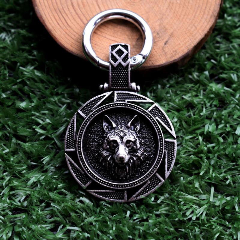 

10pcs viking wolf keychain Animal Keychain Wolf Lover Gifts