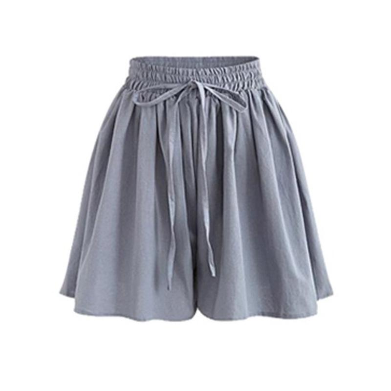 

Lugentolo Plus Size High Waist Shorts Women Wide Leg Chiffon Elastic Waistband Style Wild Korean Casual Summer, Black