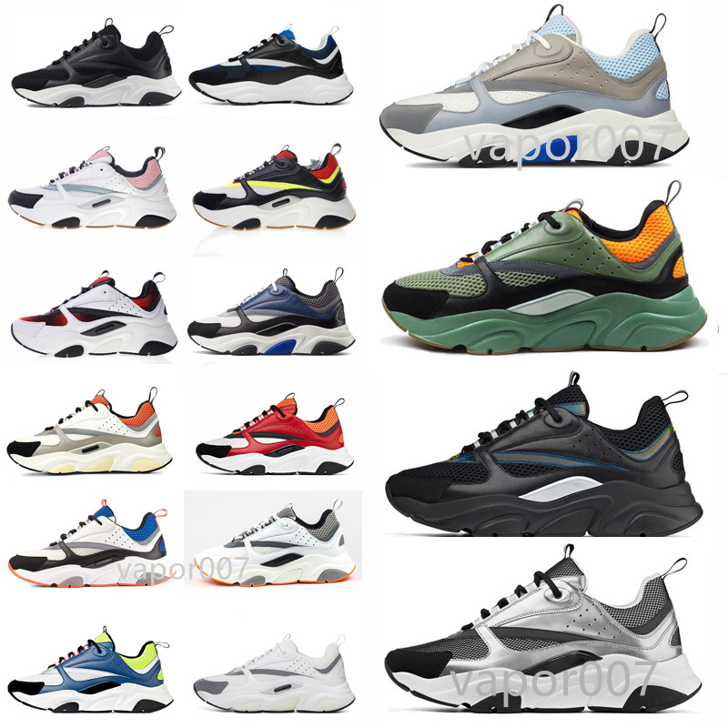 

Fashion Men Designers B22 Shoes Oblique Calfskin Trainers Classical Blue Women Flat Canvas Sneaker Retro Patchwork Casual Sneakers 36-45, 34