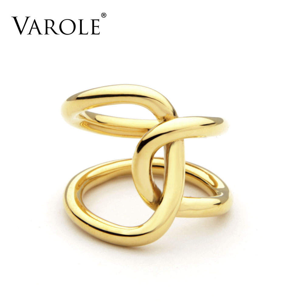 Varol Double Line Cruz Anéis de Enrolamento para Mulheres Infinity Anéis Presentes Personalizados Design Exclusivo Moda Jóias Anel Feminino