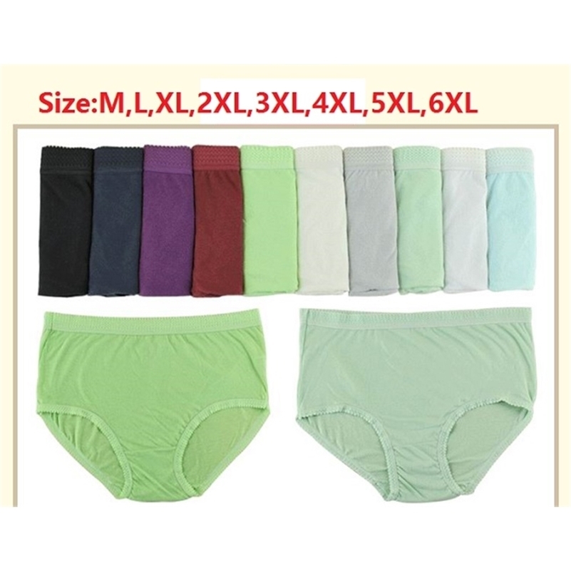 

L,XL,2XL,3XL,4XL,5XL,6XL Women's plus size cotton briefs everyday underwear cotton panties 5pcs/lot 201112, Multi