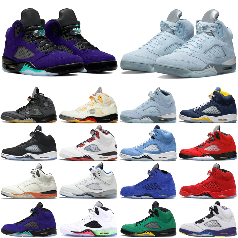 

2022 Racer Blue men basketball shoes 5 5s Sail Metallic UNC Jade Horizon Oreo Quai 54 Bluebird What The Shattered Backboard mens trainers sports sneakers, #22 island green