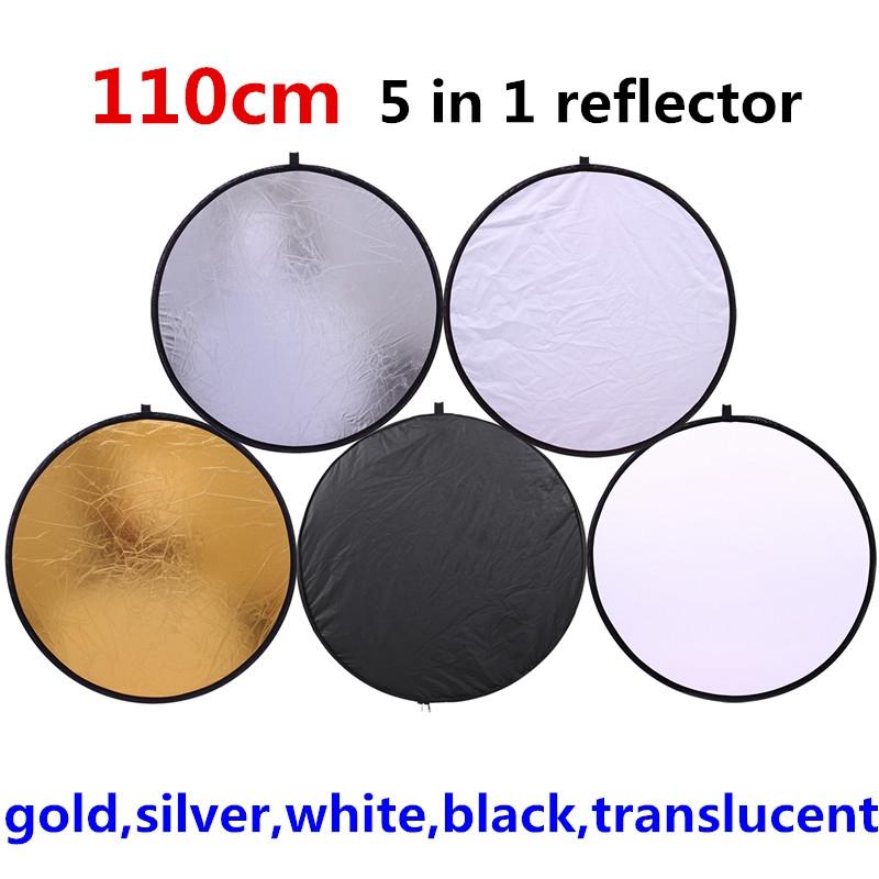 

CY 43'' 110cm 5 in 1 reflector high quality Portable Collapsible Light Round Photography Reflector for Studio Multi Photo Disc