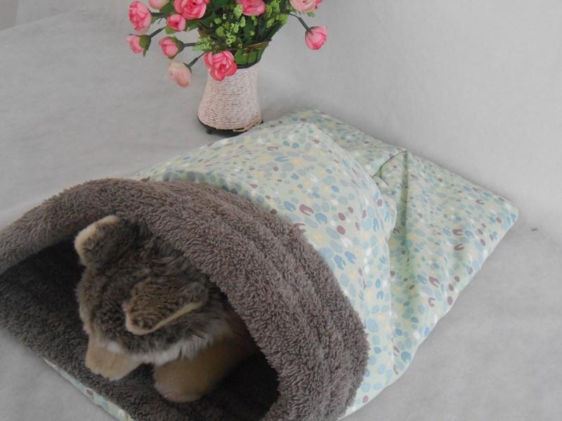 

FREE SHIPPING New style cute cat sleeping bag pet bed high quality fabric with fleece three styles