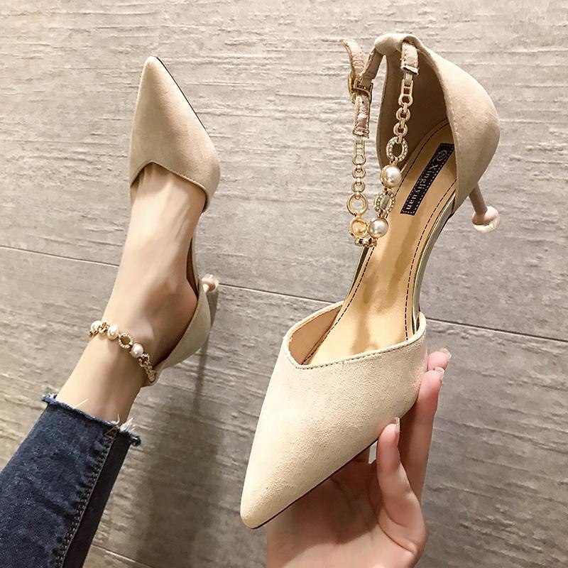 

2020 Spring Luxury Designer Woman High Heels Single Shoes Women Sexy Office Party Wedding Shoes Ladies Pumps Beige Black XLY
