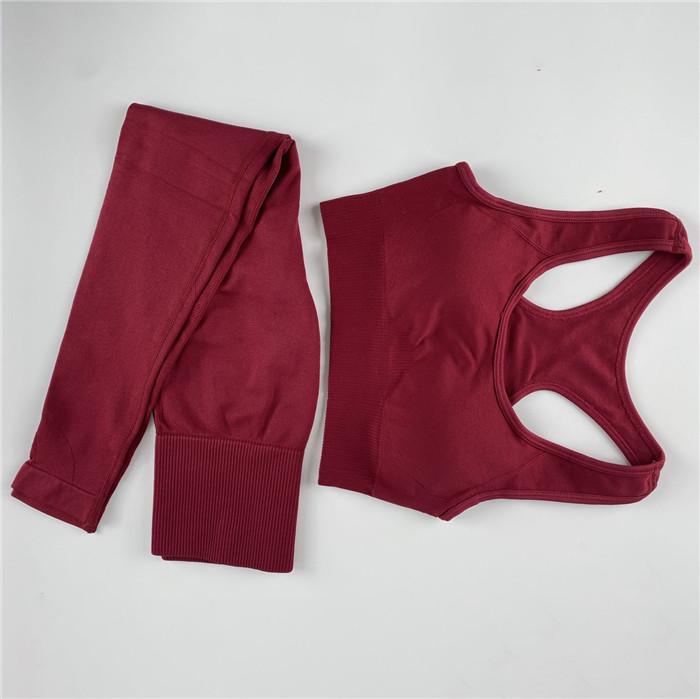 

Seamless Workout Yoga Set Sport Leggings And Top Set Yoga Outfits For Women Sportswear Athletic Clothes Gym Sets 2 piece, Dark green