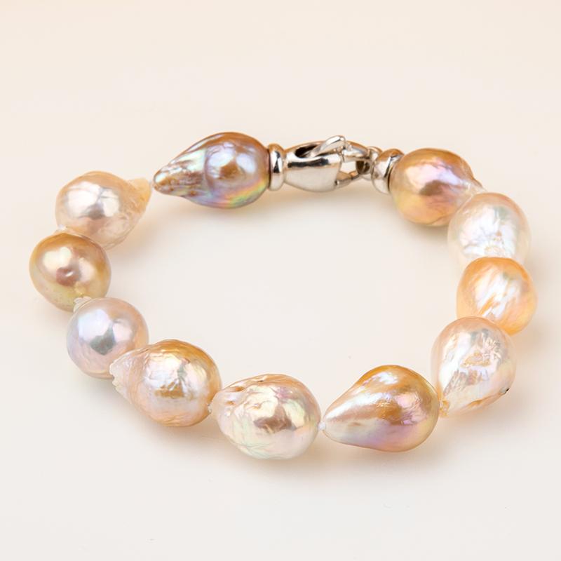 

Drop Natural Colour Nucleated Freshwater Pearl Bracelet Bangle 19cm #B00011