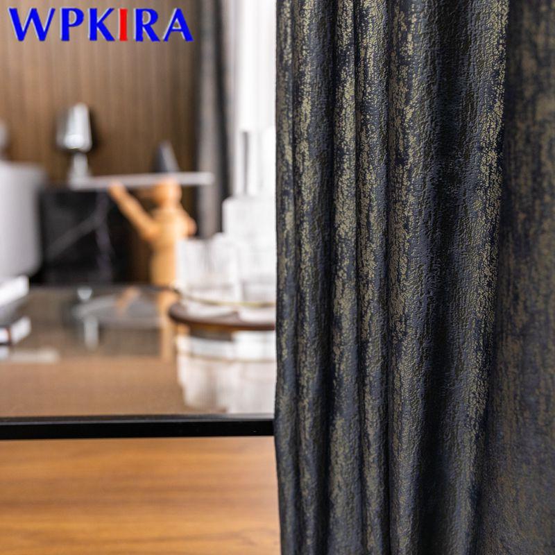 

Nordic Chenille Curtains Blackout For Living Room Window Blinds Drape Vintage Sheer Curtain Bedroom Window Treatment W-ZH210#30, Light coffee cloth