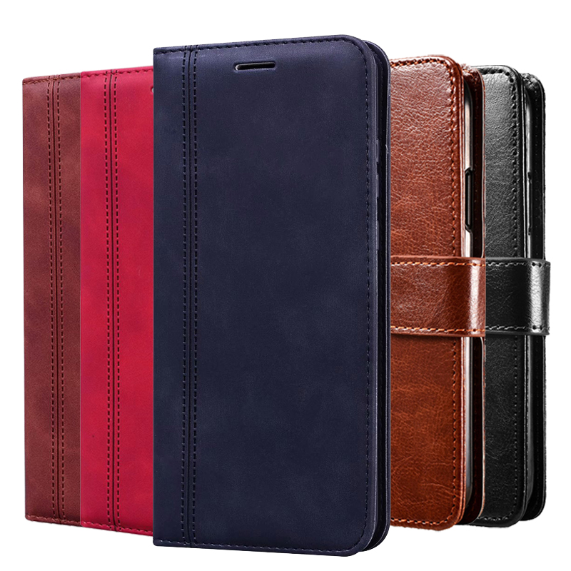 

wholesale For Funda Movil TCL 10 SE Flip Leather Phone Protective Shell For TCL 10SE T766U T766J T766H Cases Wallet Protector Cover, Cx brown