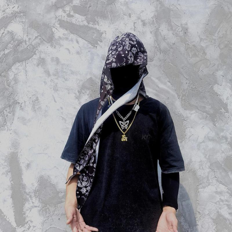 

Satin Men Cashew Flowers Cap Hip Hop Du Doo Rag Durag Turban Down Streetwear Accessories Headwear Tie Hair Long Hat Bandana R2Q0