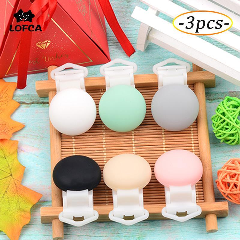

LOFCA 3PC New Silicone Baby Pacifier Clips Safe Teething Chain Silicone round clip Plastic Infant Nipples Accessories DIY Toys1