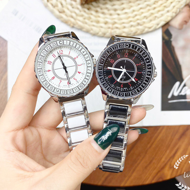 

Fashion Brand Watches Women girl style Metal steel band quartz wrist watch CH34, Slivery;brown