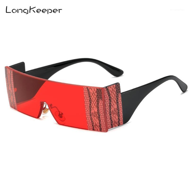 

Oversized Rimless Sunglasses Women Brand Fashion One Piece Square Sun Glasses Retro Rectangle Eyewear For Men Gafas Shades UV4001