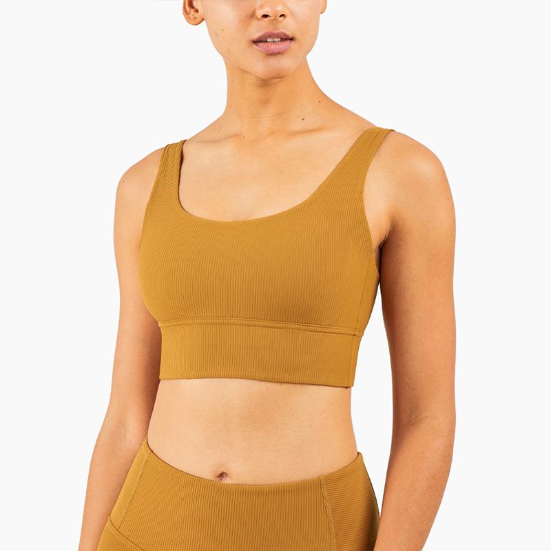 

Solid Color Yoga Sports Underwear Vest Type Fitness Shockproof Running Sports Bra Gym Accessories Women Workout Tops for Women, Yellow